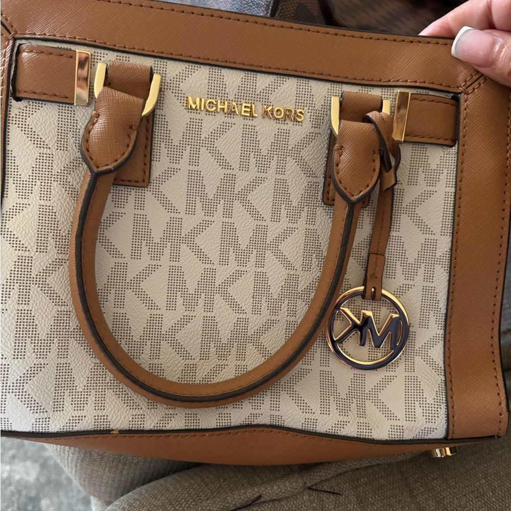 Michael Kors Tan and Cream Women's Bag